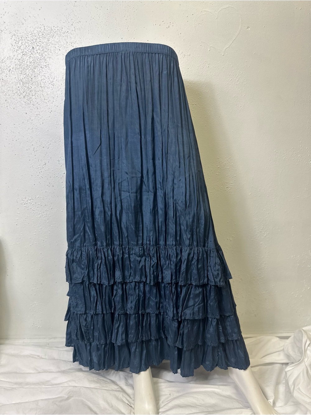 WANTED by Beads Beautiful 100% Rayon Skirt (One Size) blue